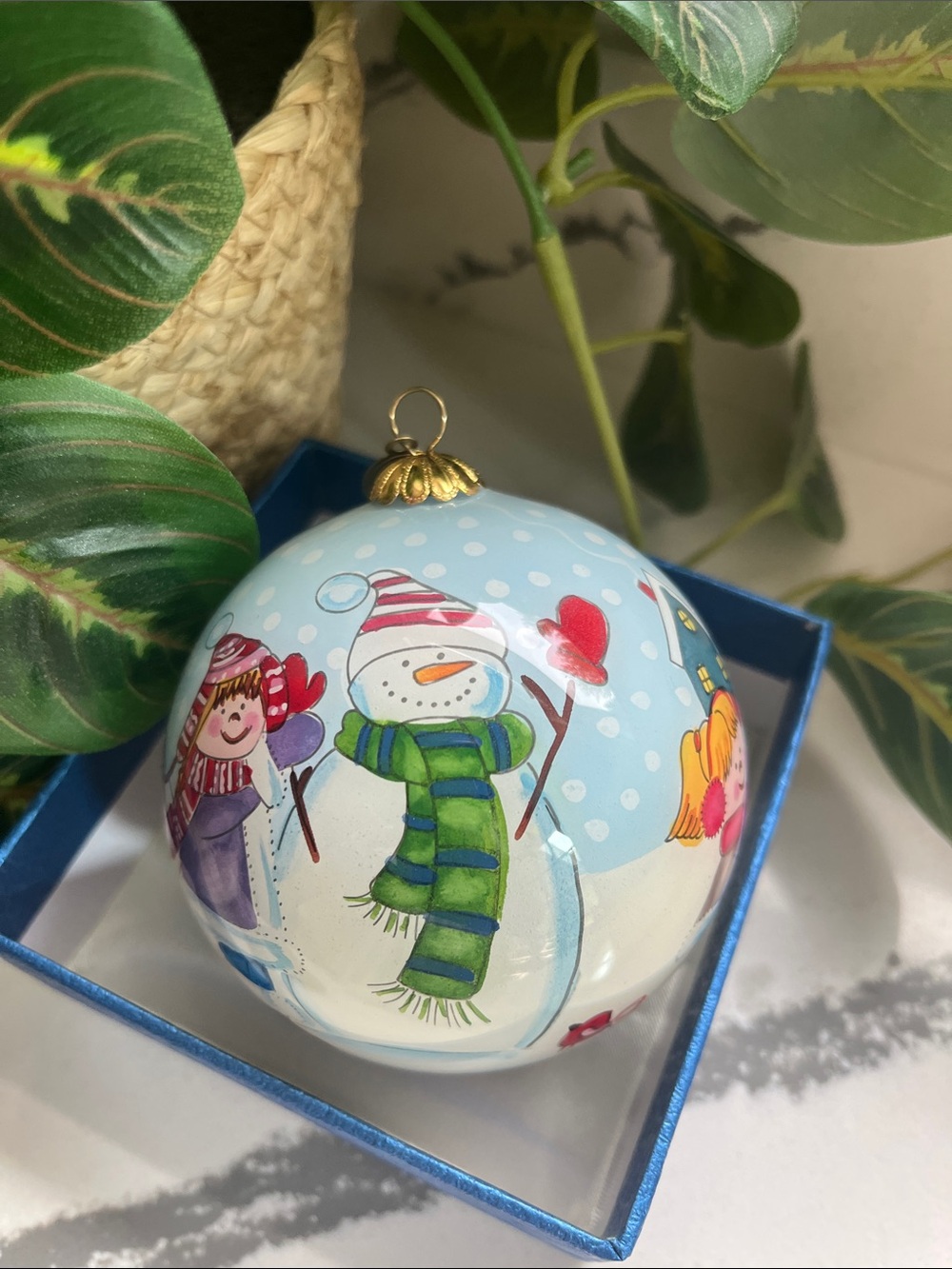 ⛄️ Pier 1 Li Bien 2015 Snowman  Holiday Ornament